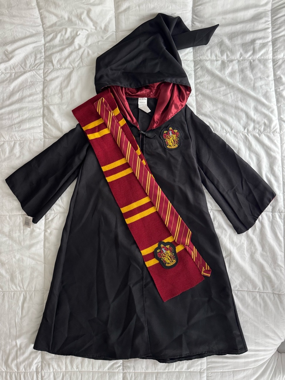 Gryffindor Robe Costume with Scarf and Tie - Size 7-8